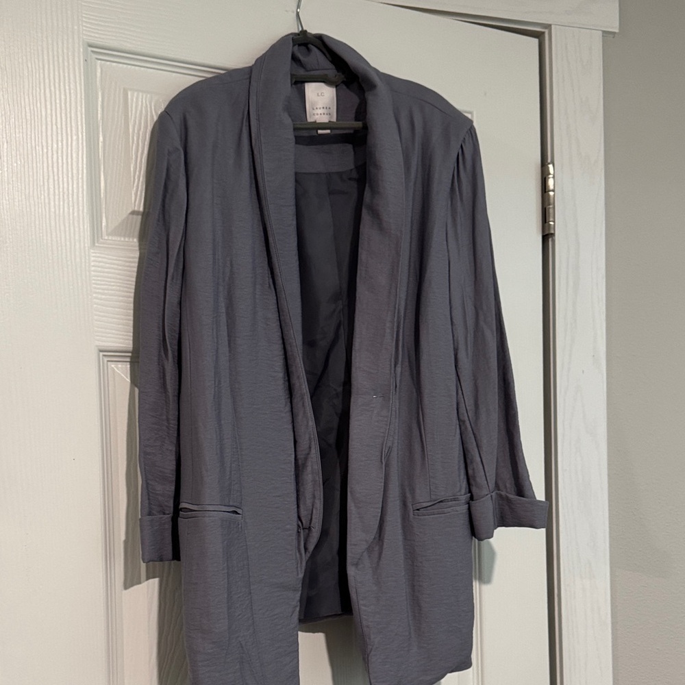 LC Lauren Conrad Light Gray/Purple Blazer